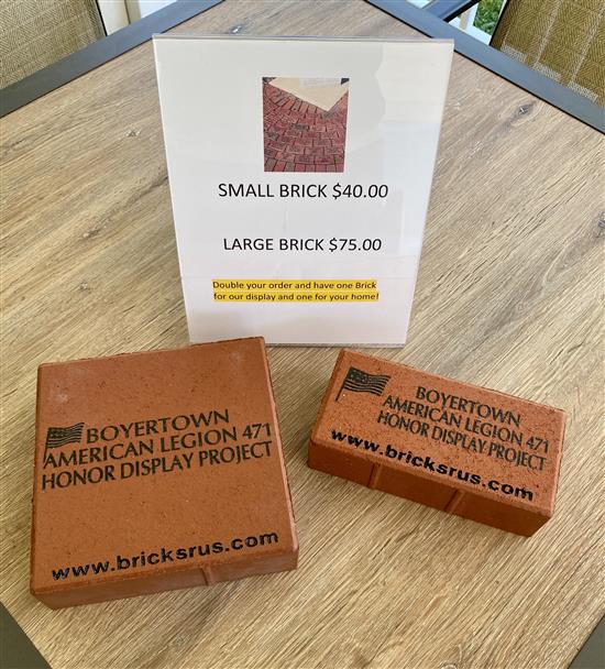 Honor a Veteran - Buy a Brick to be placed in the Veteran's Memorial